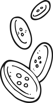 black and white cartoon buttons png