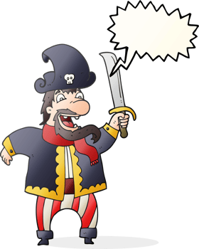 speech bubble cartoon laughing pirate captain png