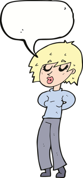 cartoon woman whistling with speech bubble png