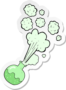 sticker of a cartoon chemical reaction png