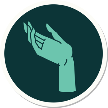 tattoo style sticker of a hand png