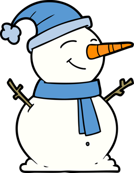 cartoon snowman drawing png