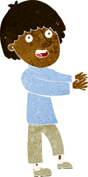 cartoon happy man showing png