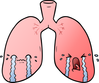cartoon lungs crying drawing png