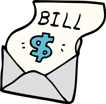 cartoon doodle debt bill png