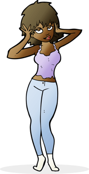 cartoon pretty woman png