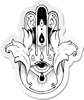 sticker of a hamza tattoo symbol png