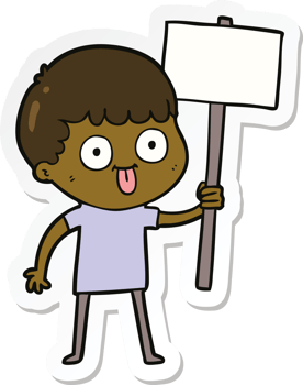 sticker of a cartoon man staring png