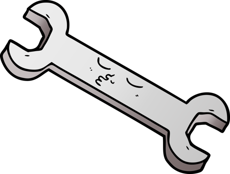 cartoon spanner drawing png
