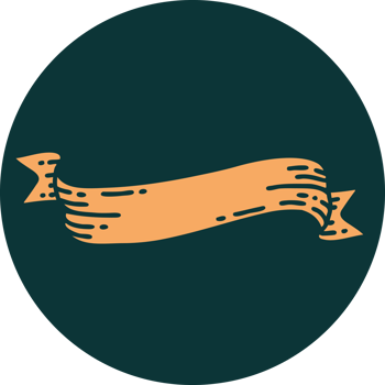 iconic tattoo style image of a banner png