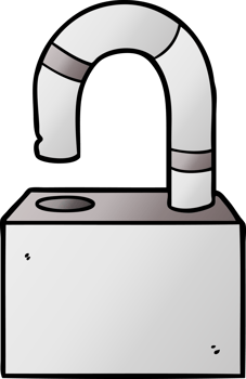 cartoon padlock drawing png