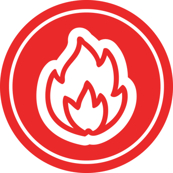 simple flame circular icon png