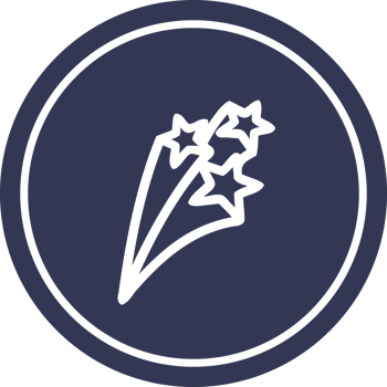 shooting stars circular icon png