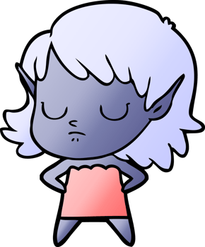 cartoon elf girl drawing png
