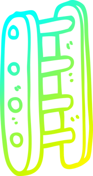 cold gradient line drawing cartoon tall ladder png