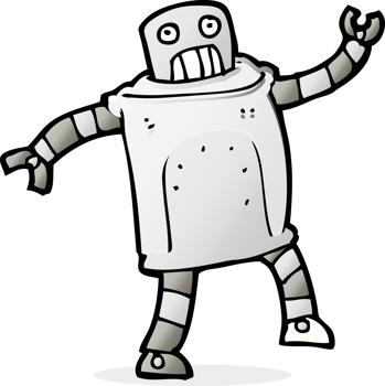 cartoon robot drawing png