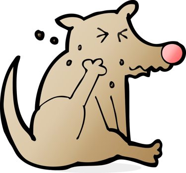 cartoon dog scratching png