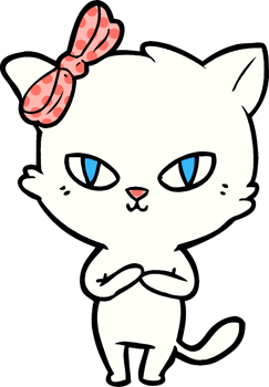cute cartoon cat drawing png