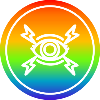 mystic eye circular in rainbow spectrum png
