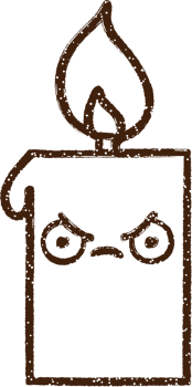 Angry Candle Charcoal Drawing png