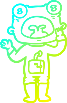 cold gradient line drawing png