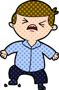 cartoon angry businessman drawing png