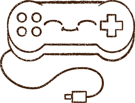 Game Controller Charcoal Drawing png