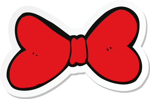 sticker of a cartoon bow tie png