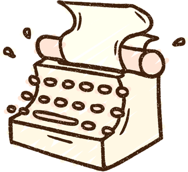 Typewriter Chalk Drawing png