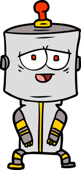 cartoon robot drawing png