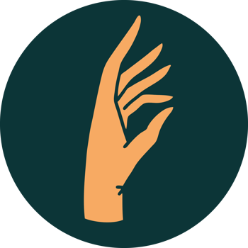 tattoo style icon of a hand png