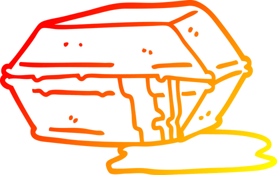warm gradient line drawing cartoon greasy take out food png