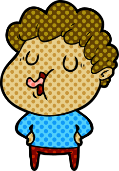 cartoon man singing drawing png