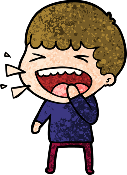 cartoon laughing man drawing png