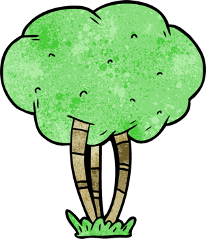 cartoon tree drawing png
