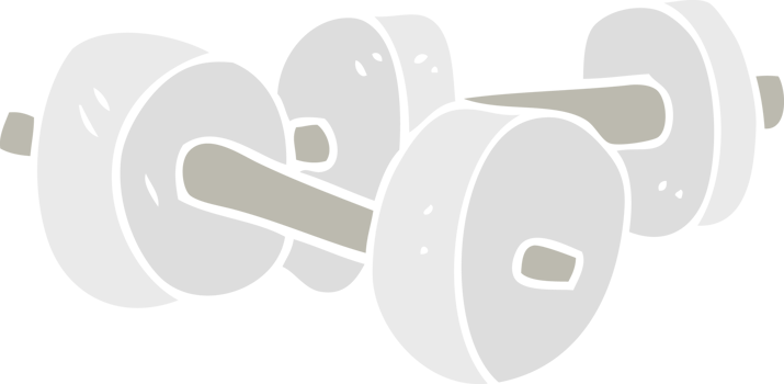 flat color illustration of dumbbells png
