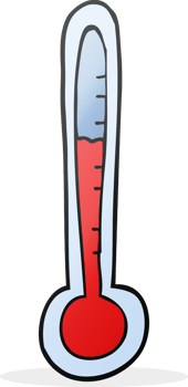 hand drawn cartoon temperature gauge png