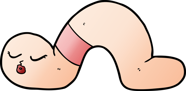cartoon worm drawing png