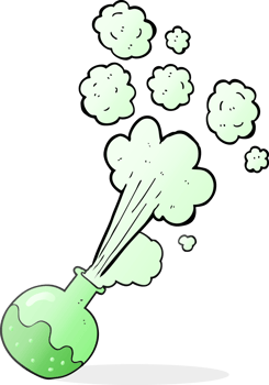 hand drawn cartoon chemical reaction png