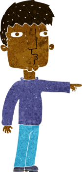 cartoon pointing man png