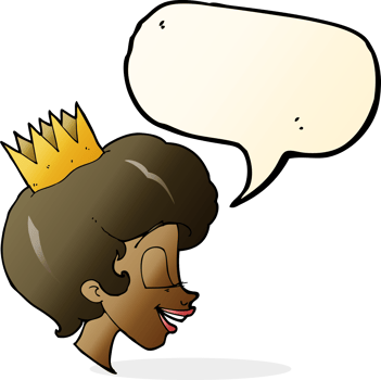 cartoon princess with speech bubble png