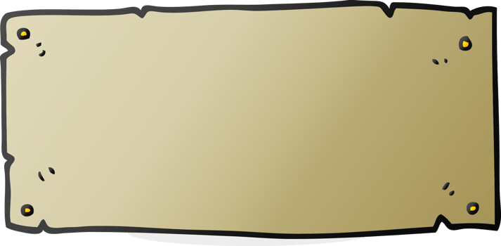 hand drawn cartoon blank sign png