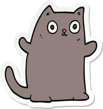sticker of a cartoon cat png