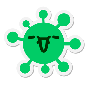 very happy virus sticker png