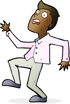 cartoon man panicking png