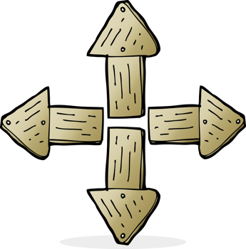 cartoon wood direction signs png