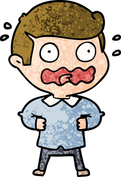 cartoon man totally stressed out drawing png