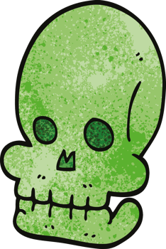 cartoon doodle spooky skull png