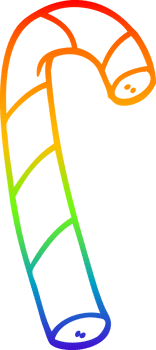 rainbow gradient line drawing cartoon striped candy cane png