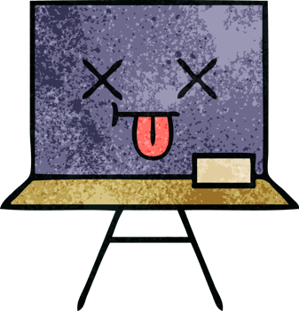 retro grunge texture cartoon chalkboard png